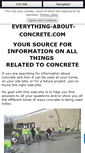 Mobile Screenshot of everything-about-concrete.com