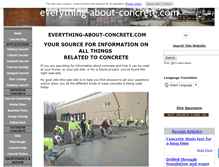 Tablet Screenshot of everything-about-concrete.com